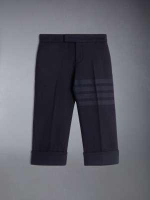 Calças Thom Browne Flannel 4-Bar Classic Menino Azuis | IXK99I43915
