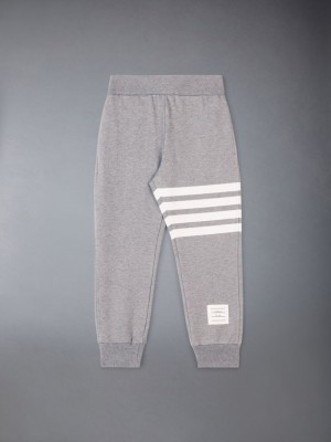 Calças Thom Browne Medium Classic Cotton Loopback Jersey Engineered 4-Bar Sweat Menino Cinzentas | TGA71U46450