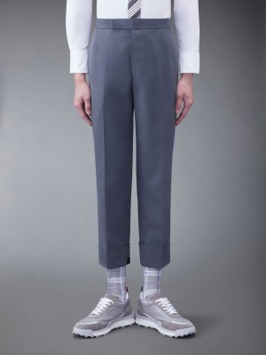 Calças Thom Browne Typewriter Cloth Classic Masculino Cinzentas | NON40P51829