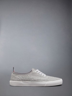 Tenis Thom Browne Cotton Tweed Heritage Masculino Cinzentas | UCD96Y76930