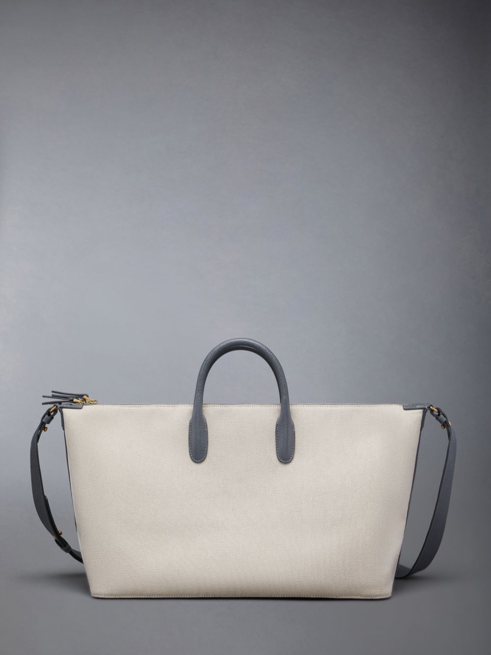 Bolsa De Viagem Thom Browne Cotton Canvas Medium Feminino Bege | MTA82L51983