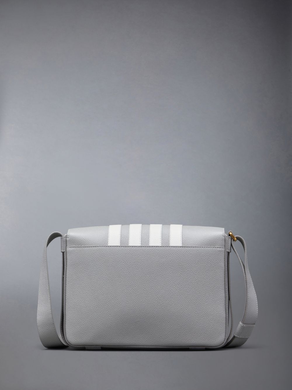 Bolsas De Ombro Thom Browne Pebble Grain 4-Bar Reporter Masculino Cinzentas | HWY15O94826