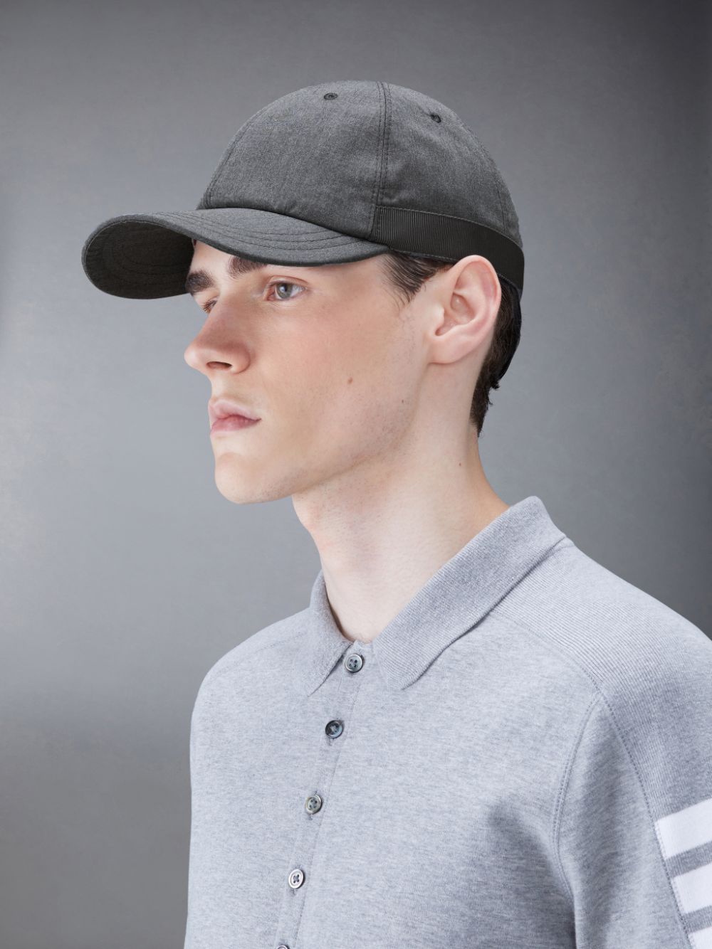 Boné Thom Browne Typewriter Cloth Classic Baseball Masculino Cinzentas | BSK90R25596