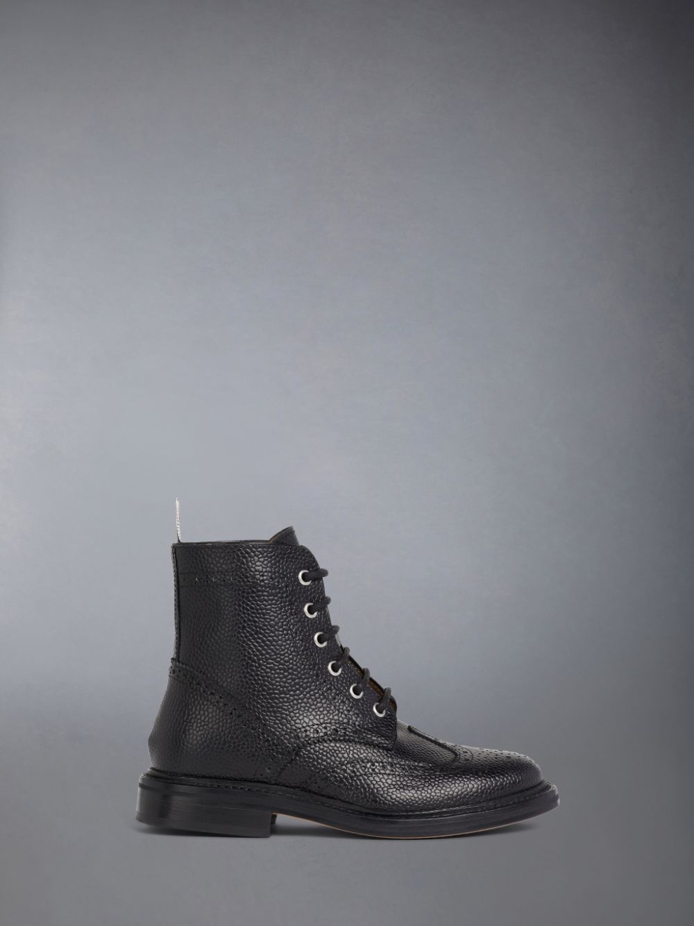 Botas Thom Browne Pebble Grain Wingtip Menino Pretas | FBD27X42463