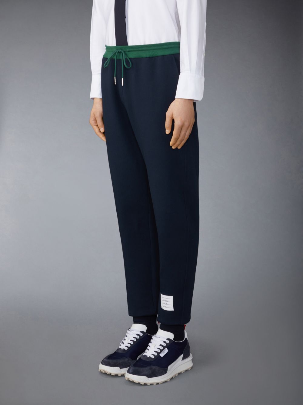Calça Moletom Thom Browne Brushed Color Blocked Masculino Azuis | KZY95I40173