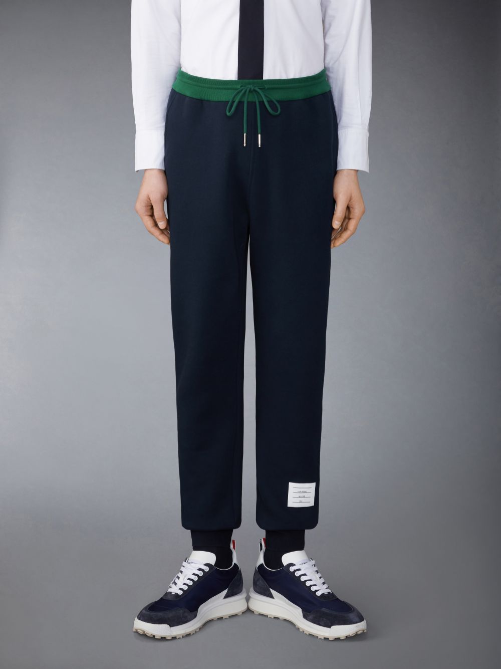Calça Moletom Thom Browne Brushed Color Blocked Masculino Azuis | KZY95I40173