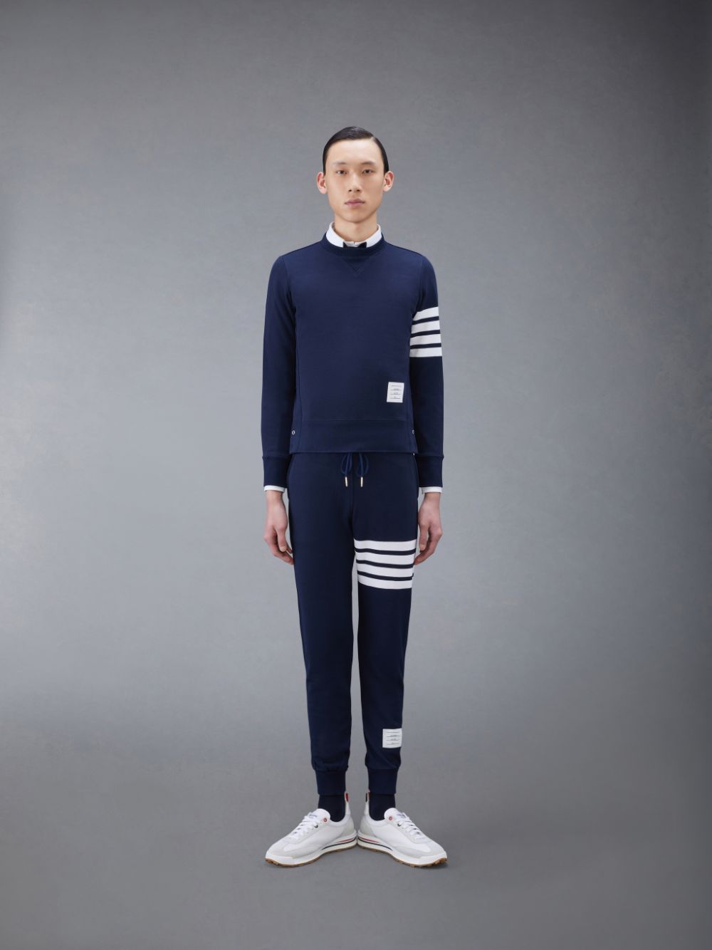 Calça Moletom Thom Browne Classic Loopback 4-Bar Masculino Azuis | LAJ23K60200