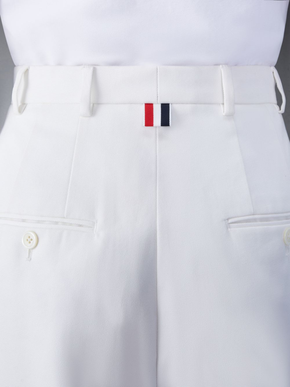 Calças Thom Browne Cotton Canvas High Waisted Feminino Branco | XTP45R09314