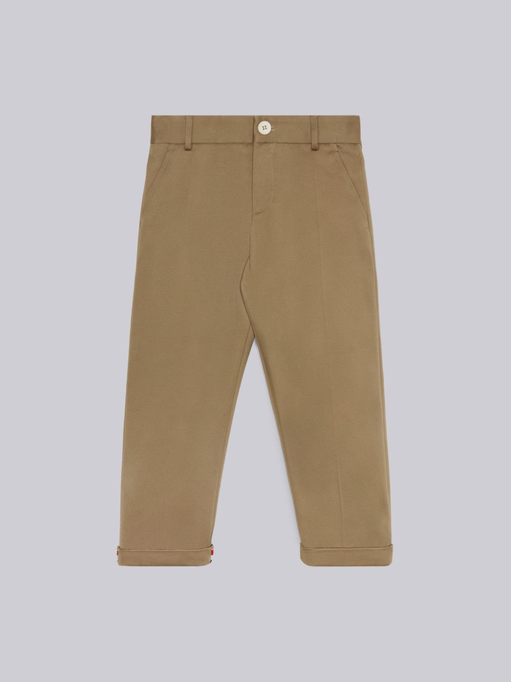 Calças Thom Browne Cotton Twill Chino Menino Marrom | IME40V66764