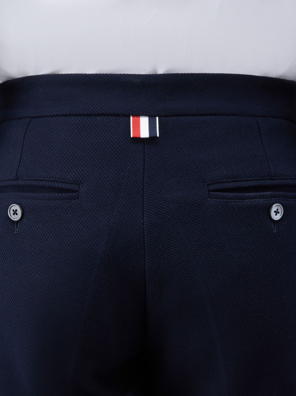 Calças Thom Browne Double Face Tech Twill Slim Masculino Azuis | CNT23B05293