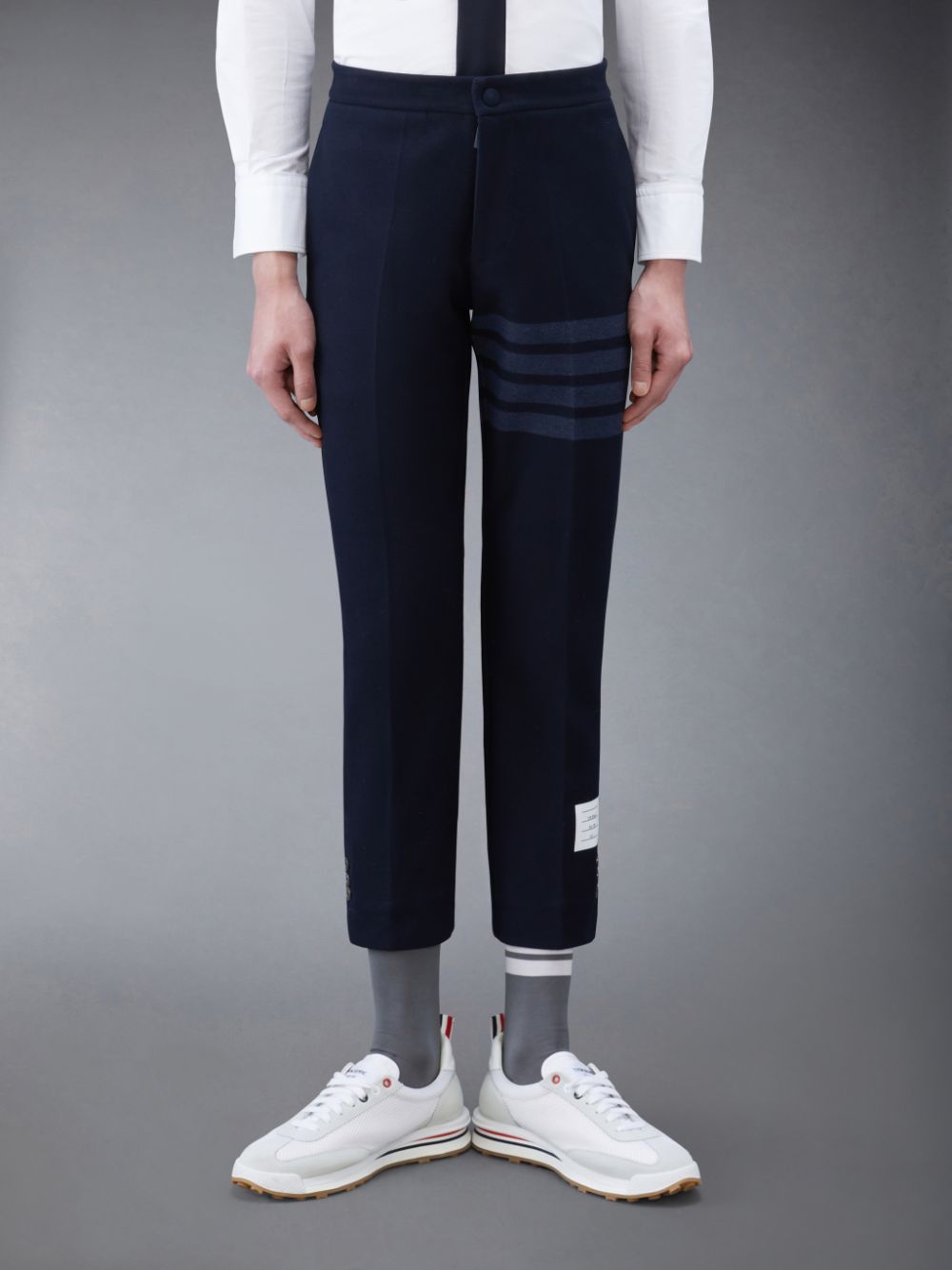 Calças Thom Browne Double Face Tech Twill Slim Masculino Azuis | CNT23B05293