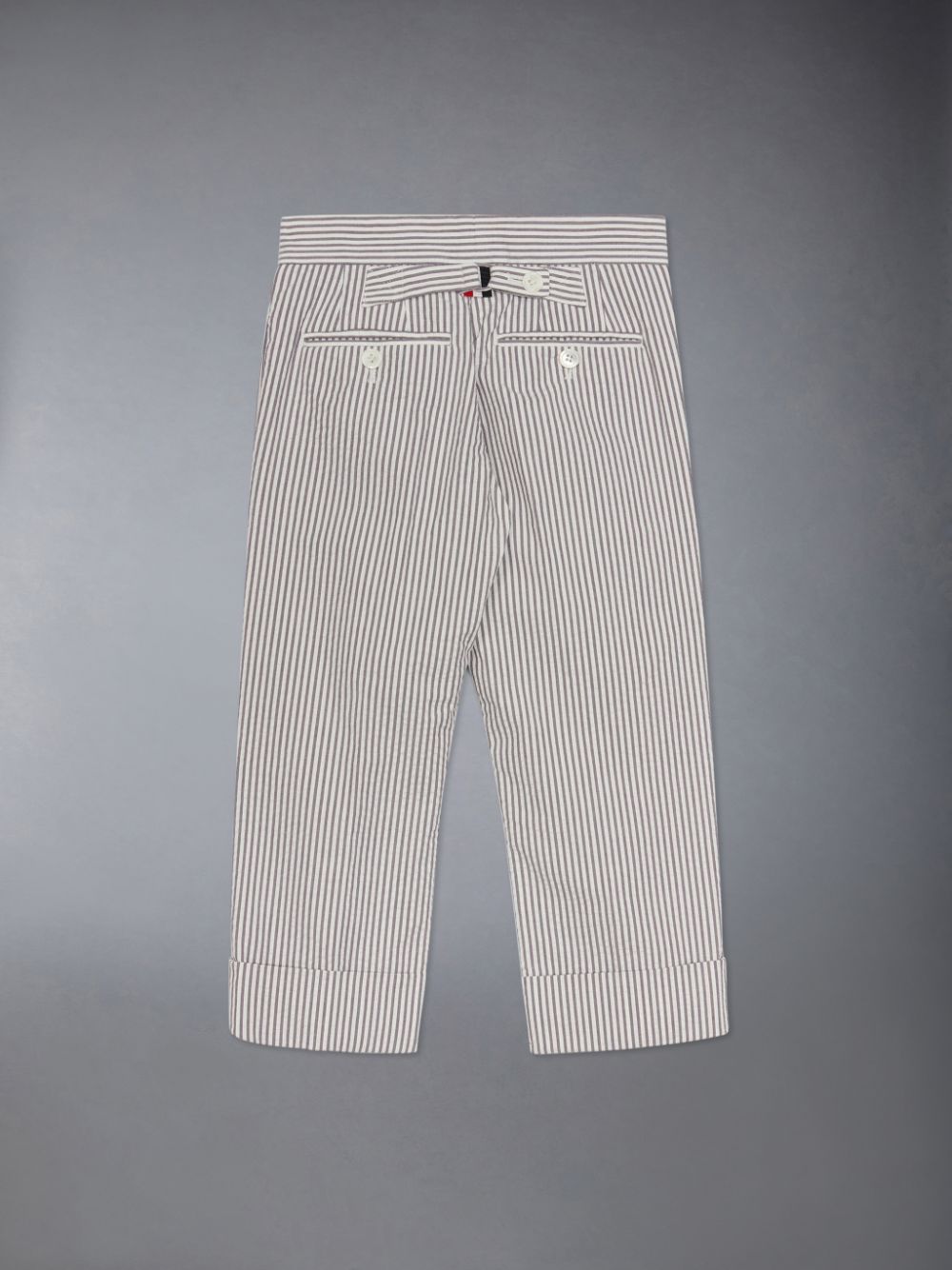 Calças Thom Browne Seersucker Classic Menino Cinzentas | NDB71J47020