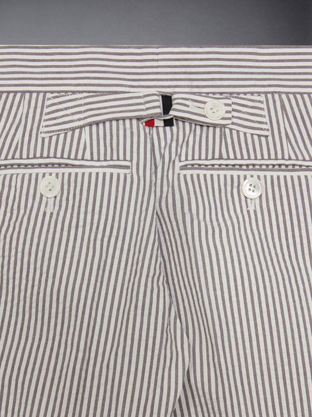 Calças Thom Browne Seersucker Classic Menino Cinzentas | NDB71J47020