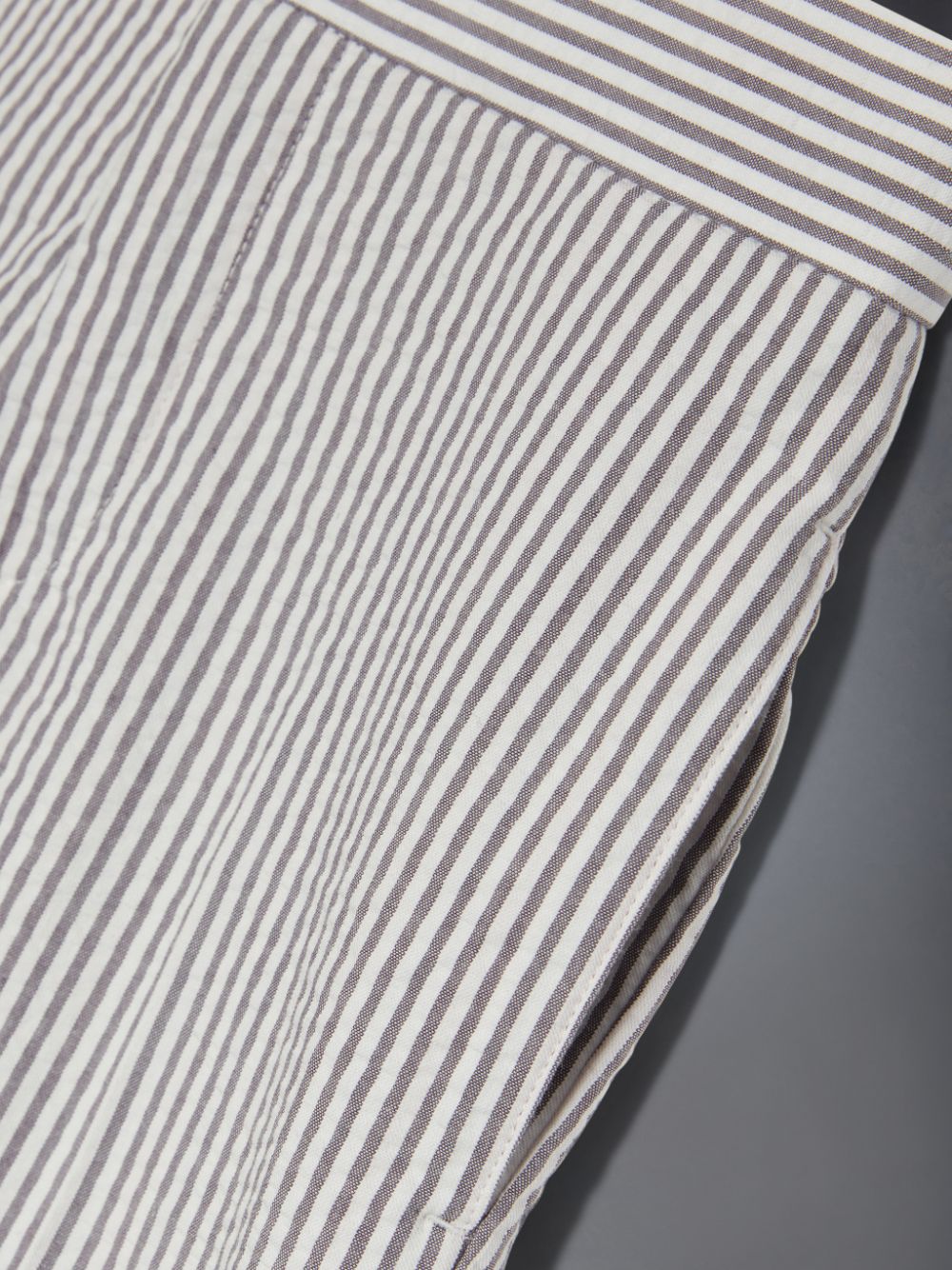 Calças Thom Browne Seersucker Classic Menino Cinzentas | NDB71J47020