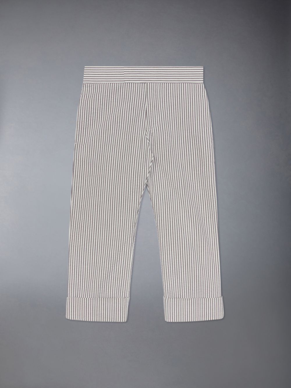 Calças Thom Browne Seersucker Classic Menino Cinzentas | NDB71J47020