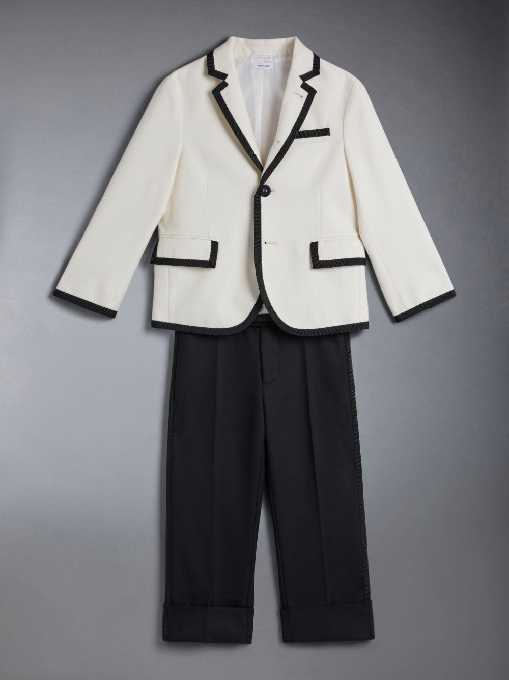 Calças Thom Browne Twill Classic Backstrap Menino Pretas | JSG52W26368