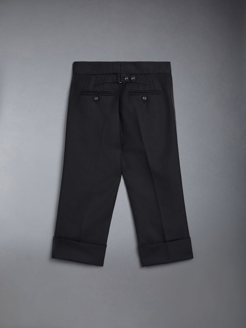 Calças Thom Browne Twill Classic Backstrap Menino Pretas | JSG52W26368