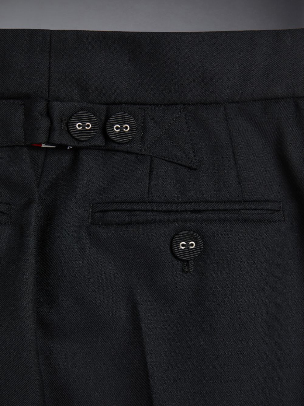 Calças Thom Browne Twill Classic Backstrap Menino Pretas | JSG52W26368