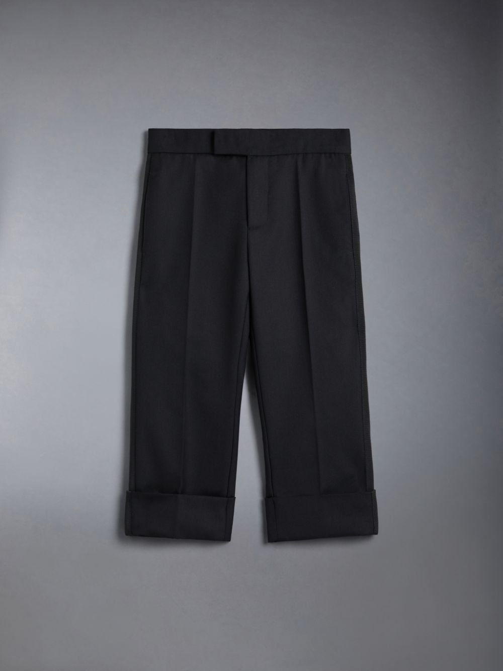 Calças Thom Browne Twill Classic Backstrap Menino Pretas | JSG52W26368