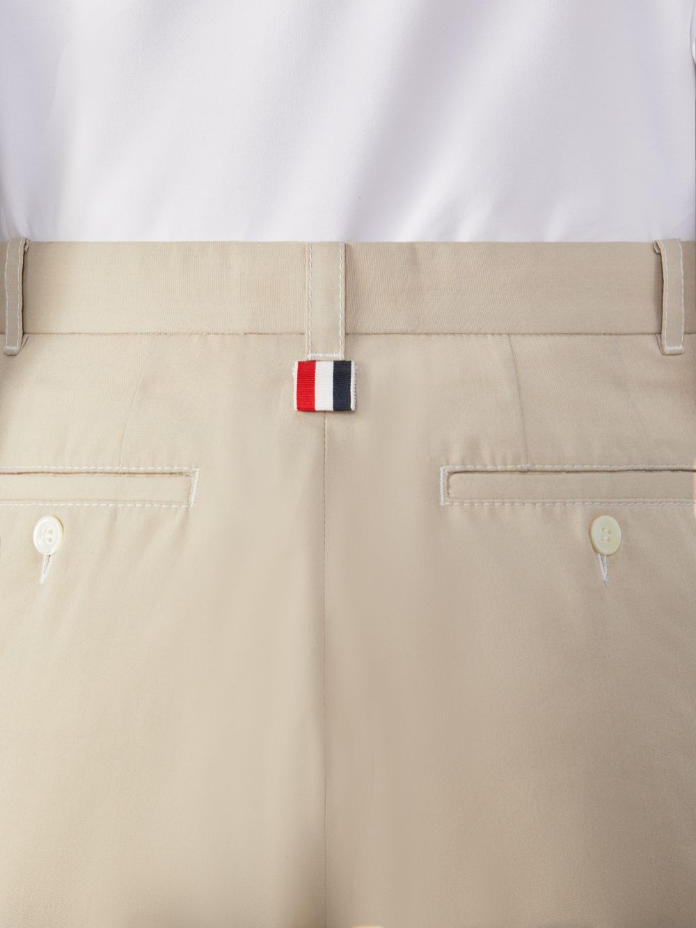 Calças Thom Browne Typewriter Straight Leg Masculino Bege | VKJ01X27310