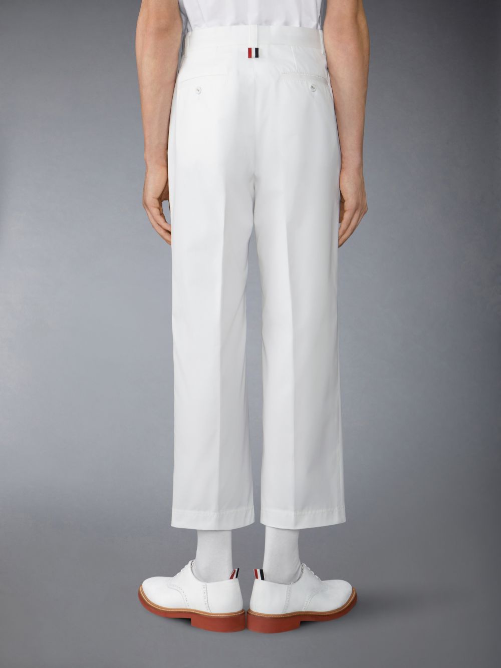 Calças Thom Browne Typewriter Unconstructed Straight Leg Masculino Branco | YFK32Y99533