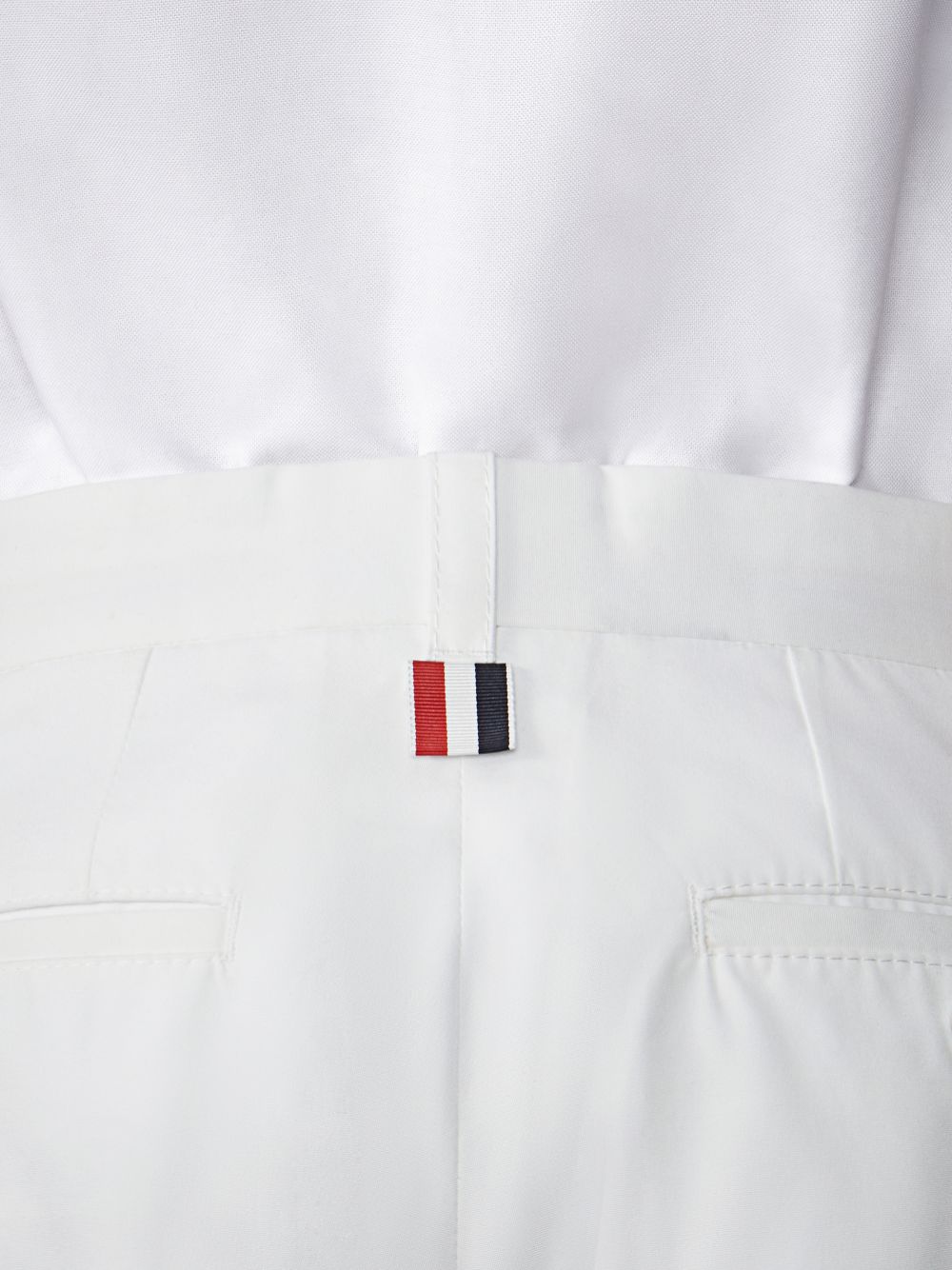Calças Thom Browne Typewriter Unconstructed Straight Leg Masculino Branco | YFK32Y99533