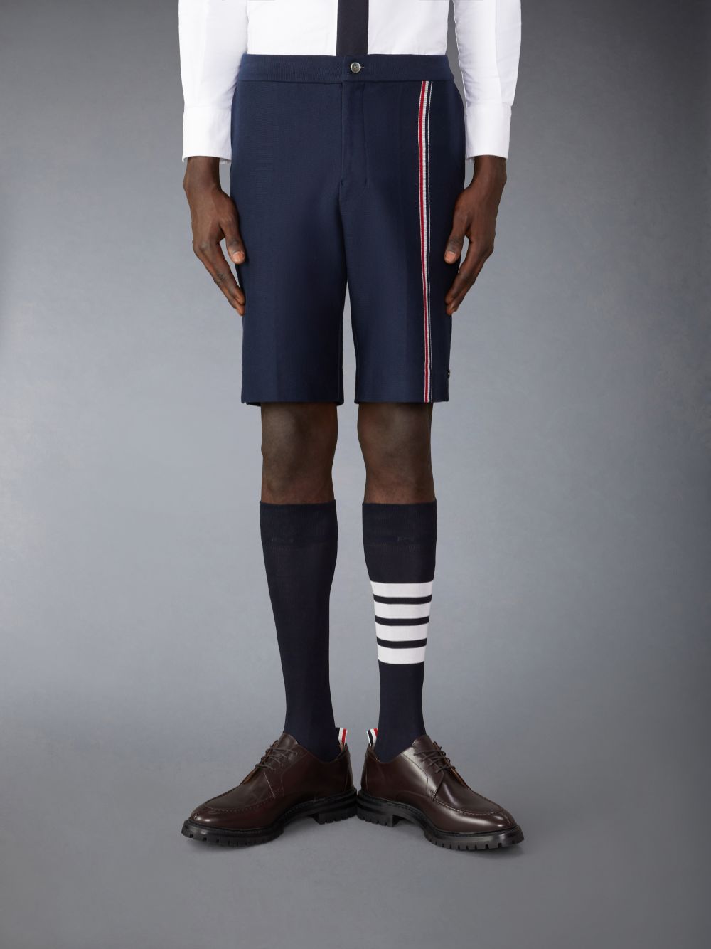 Calção Thom Browne Cotton Bermuda Masculino Azuis | BQI01B75353