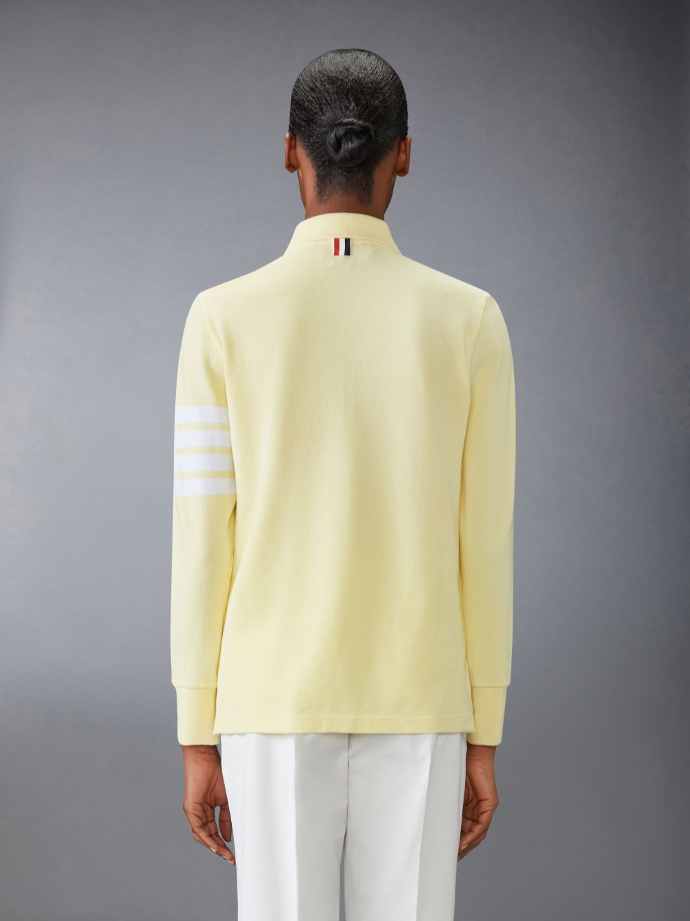 Camisa Polo Thom Browne 4-Bar long-sleeved Feminino Amarelas | SHR19B78092