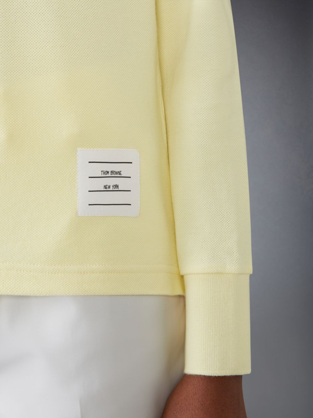 Camisa Polo Thom Browne 4-Bar long-sleeved Feminino Amarelas | SHR19B78092