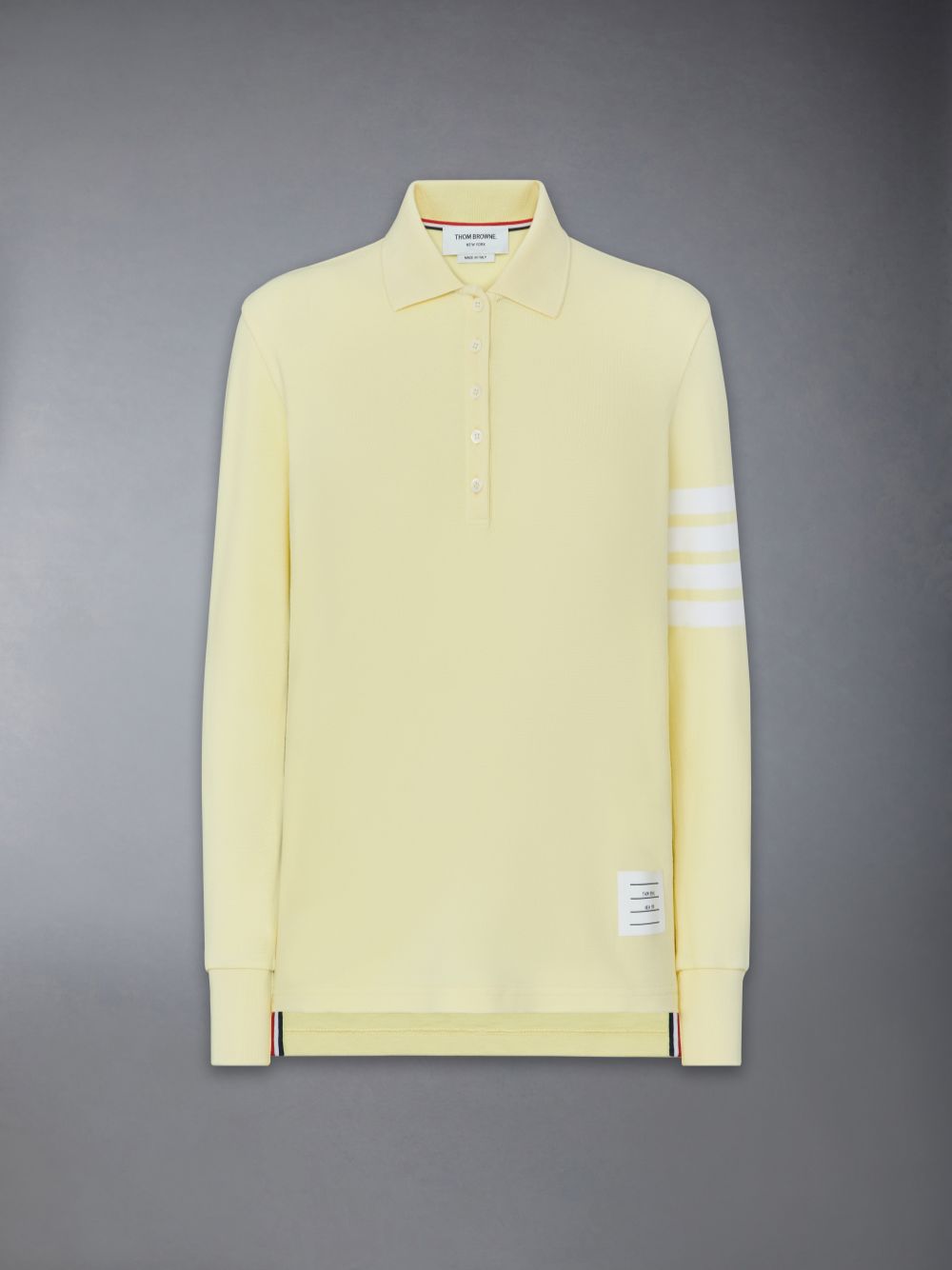 Camisa Polo Thom Browne 4-Bar long-sleeved Feminino Amarelas | SHR19B78092