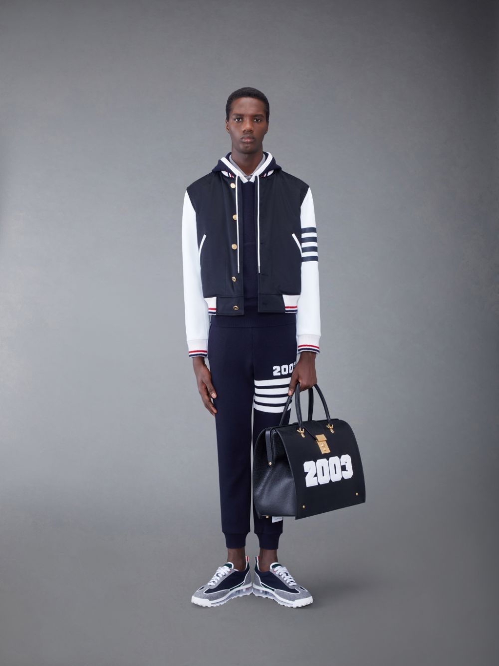 Camisa Polo Thom Browne CASHMERE PIQUE 2003 RIB CUFF Masculino Cinzentas | XQK16Q14706