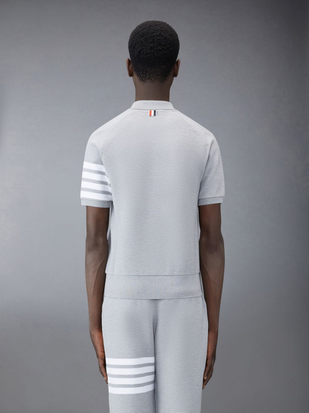 Camisa Polo Thom Browne Ottoman 4-Bar Saddle Sleeve Masculino Cinzentas | DQX71O18912