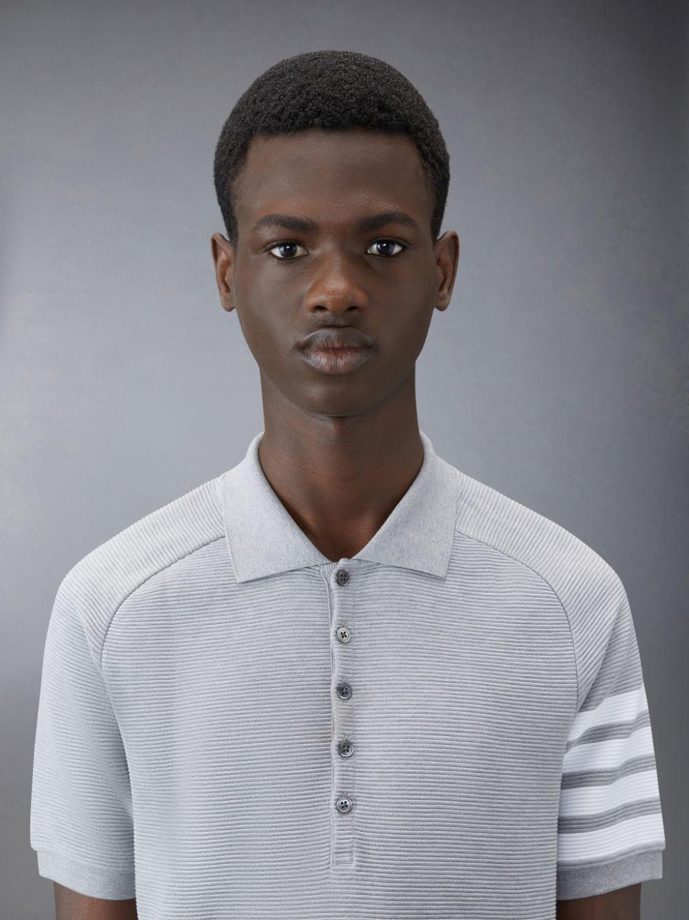 Camisa Polo Thom Browne Ottoman 4-Bar Saddle Sleeve Masculino Cinzentas | DQX71O18912