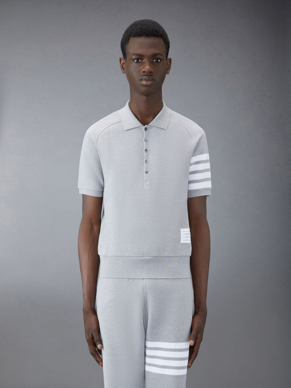 Camisa Polo Thom Browne Ottoman 4-Bar Saddle Sleeve Masculino Cinzentas | DQX71O18912