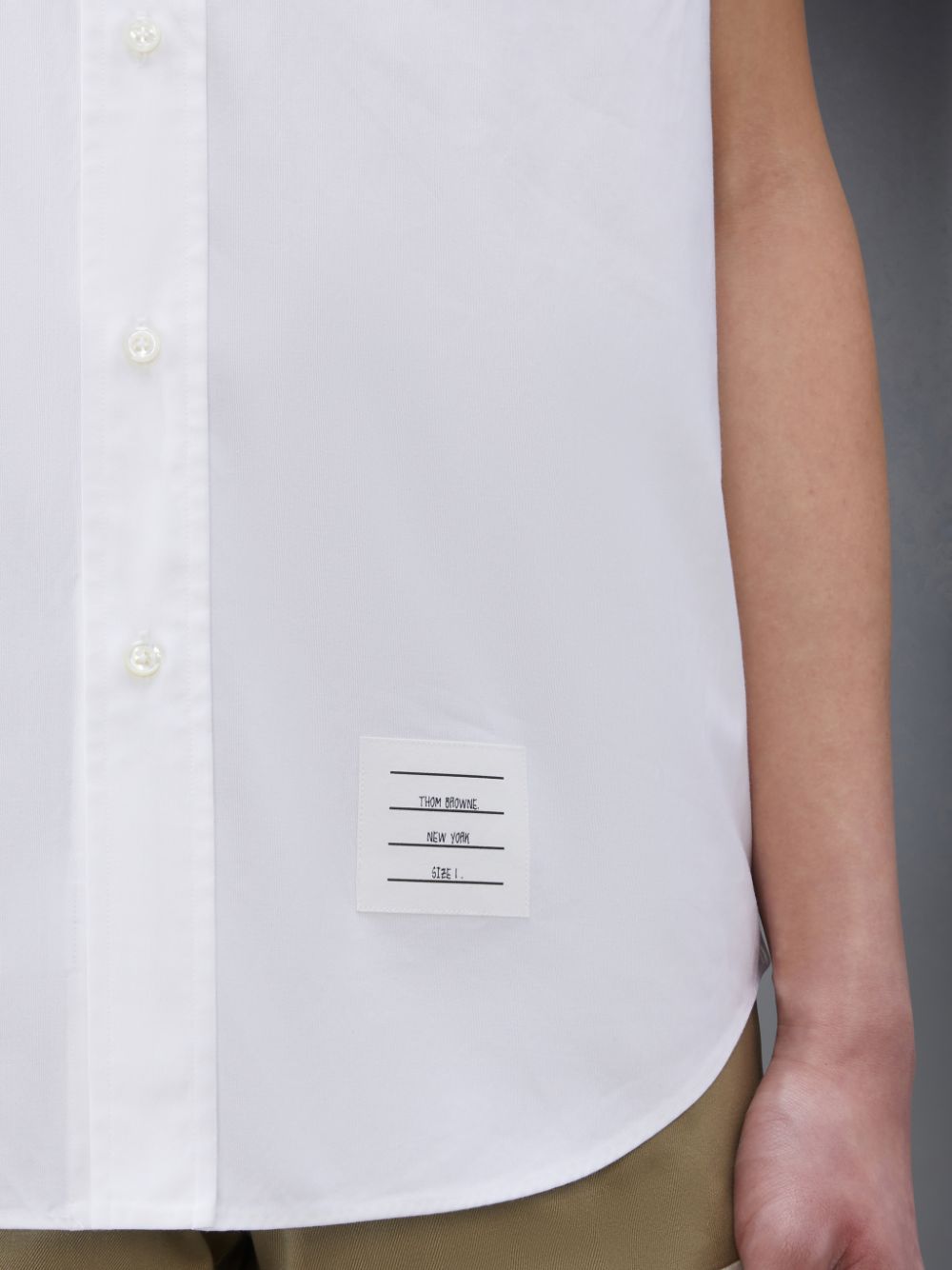 Camisas Thom Browne Oxford 4-Bar Short Sleeve Masculino Branco | HEI20A74190