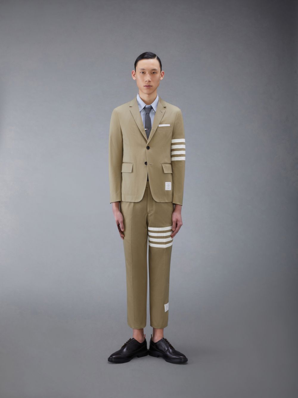Camisas Thom Browne Oxford 4-Bar Short Sleeve Masculino Azuis | UUI18D22898