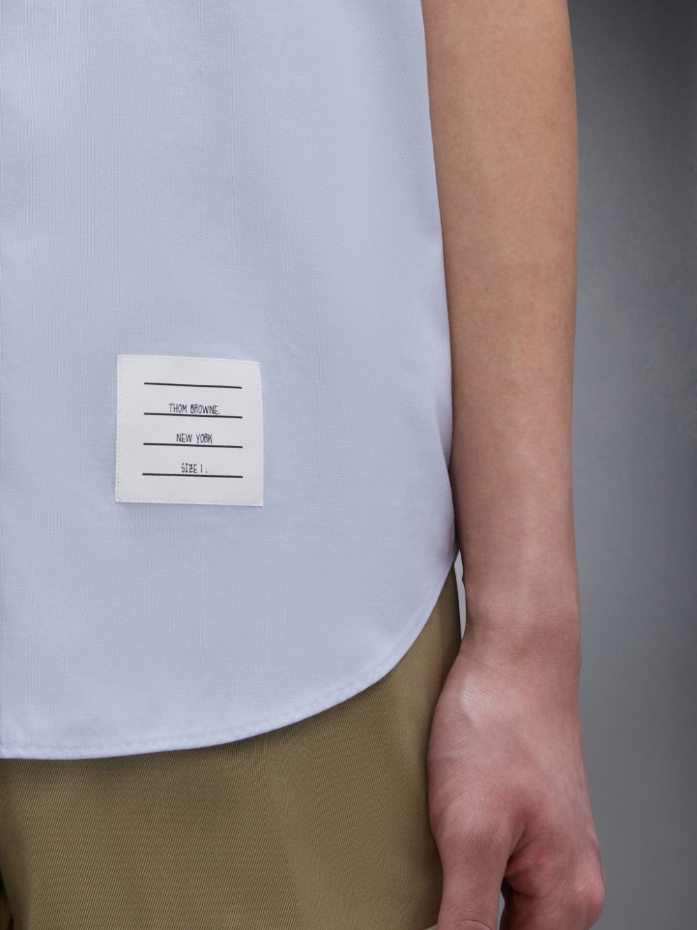 Camisas Thom Browne Oxford 4-Bar Short Sleeve Masculino Azuis | UUI18D22898