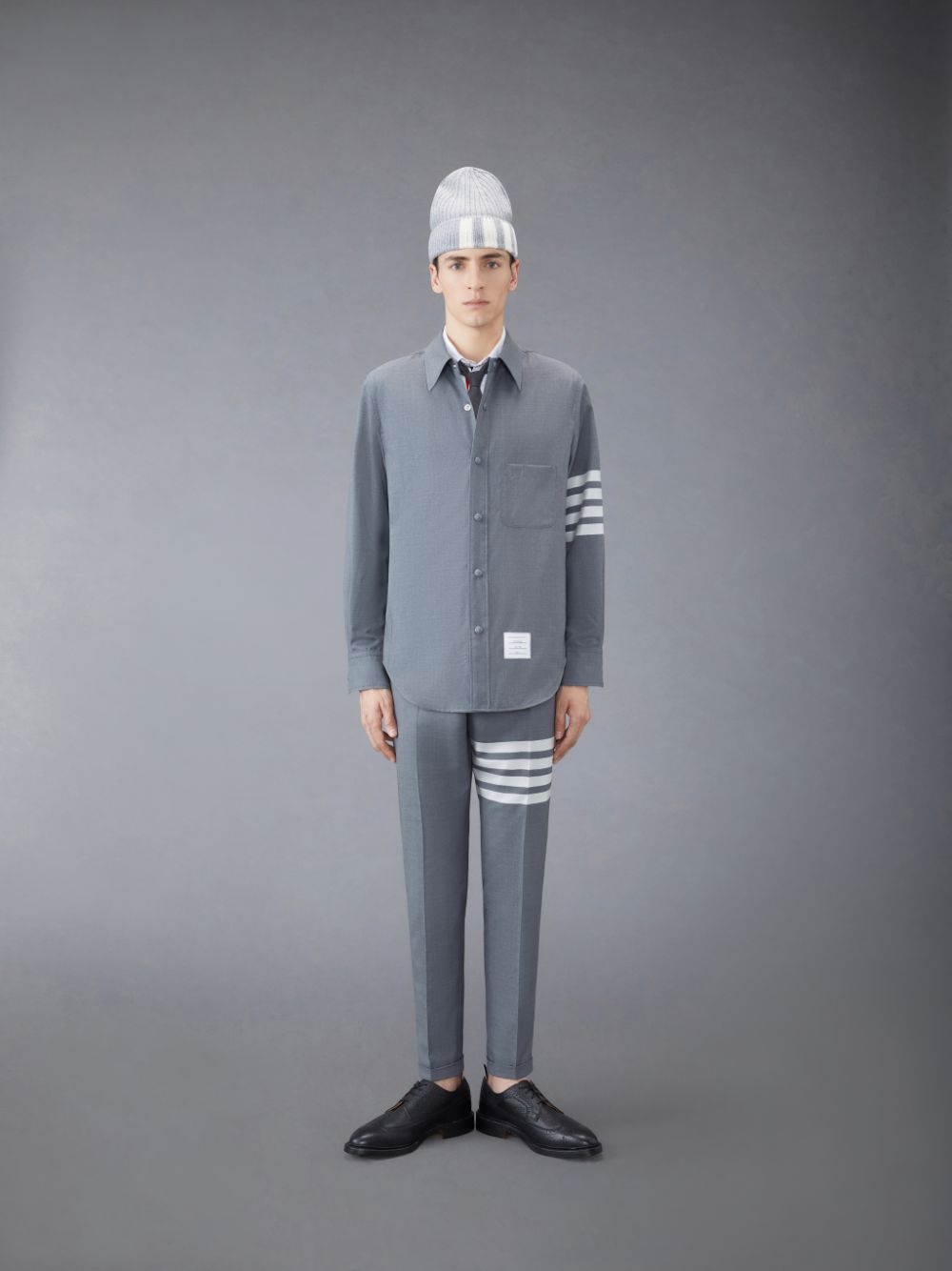 Camisas Thom Browne Plain Weave 4-Bar Jacket Masculino Cinzentas | BSZ52N66911