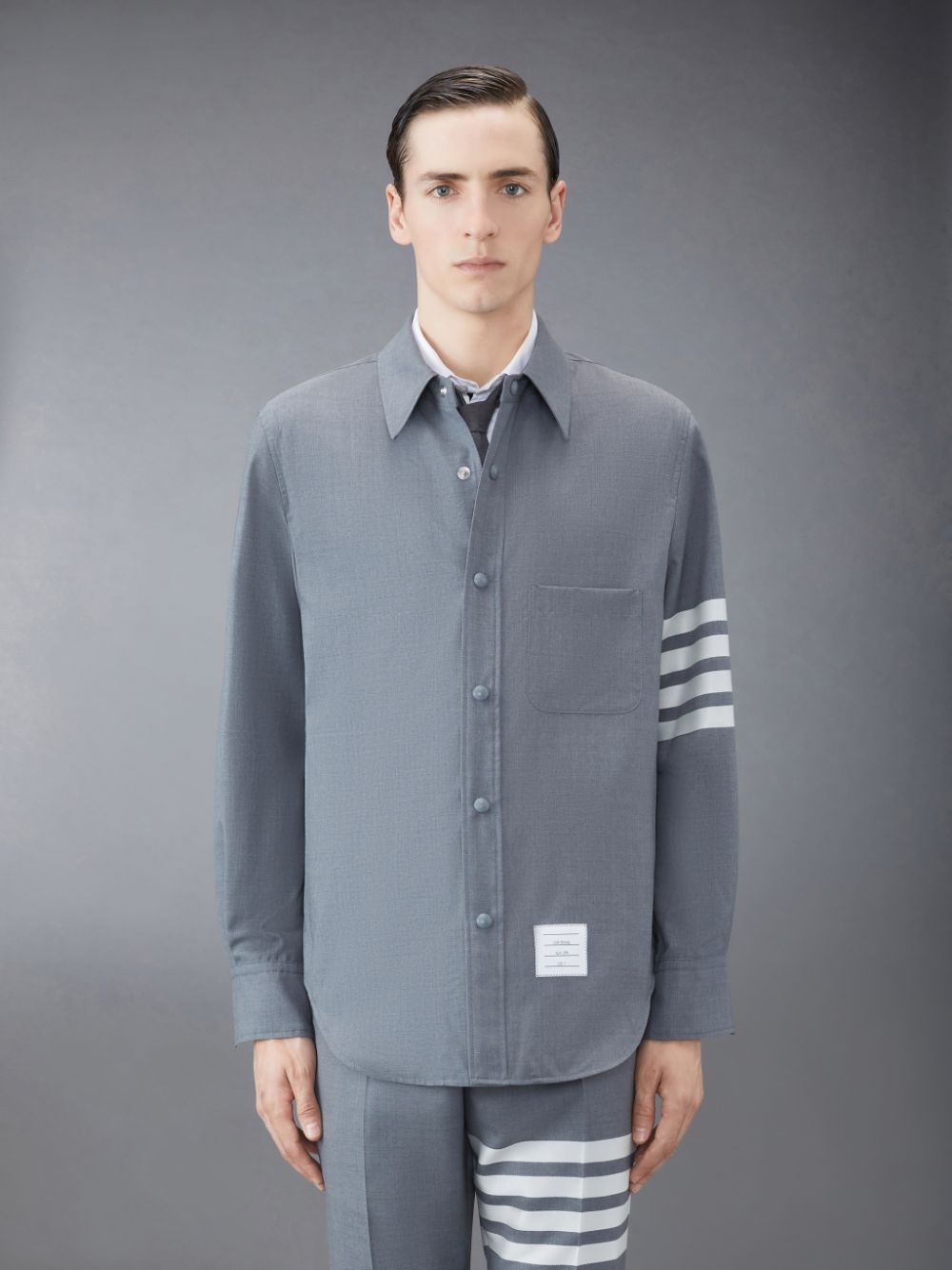 Camisas Thom Browne Plain Weave 4-Bar Jacket Masculino Cinzentas | BSZ52N66911