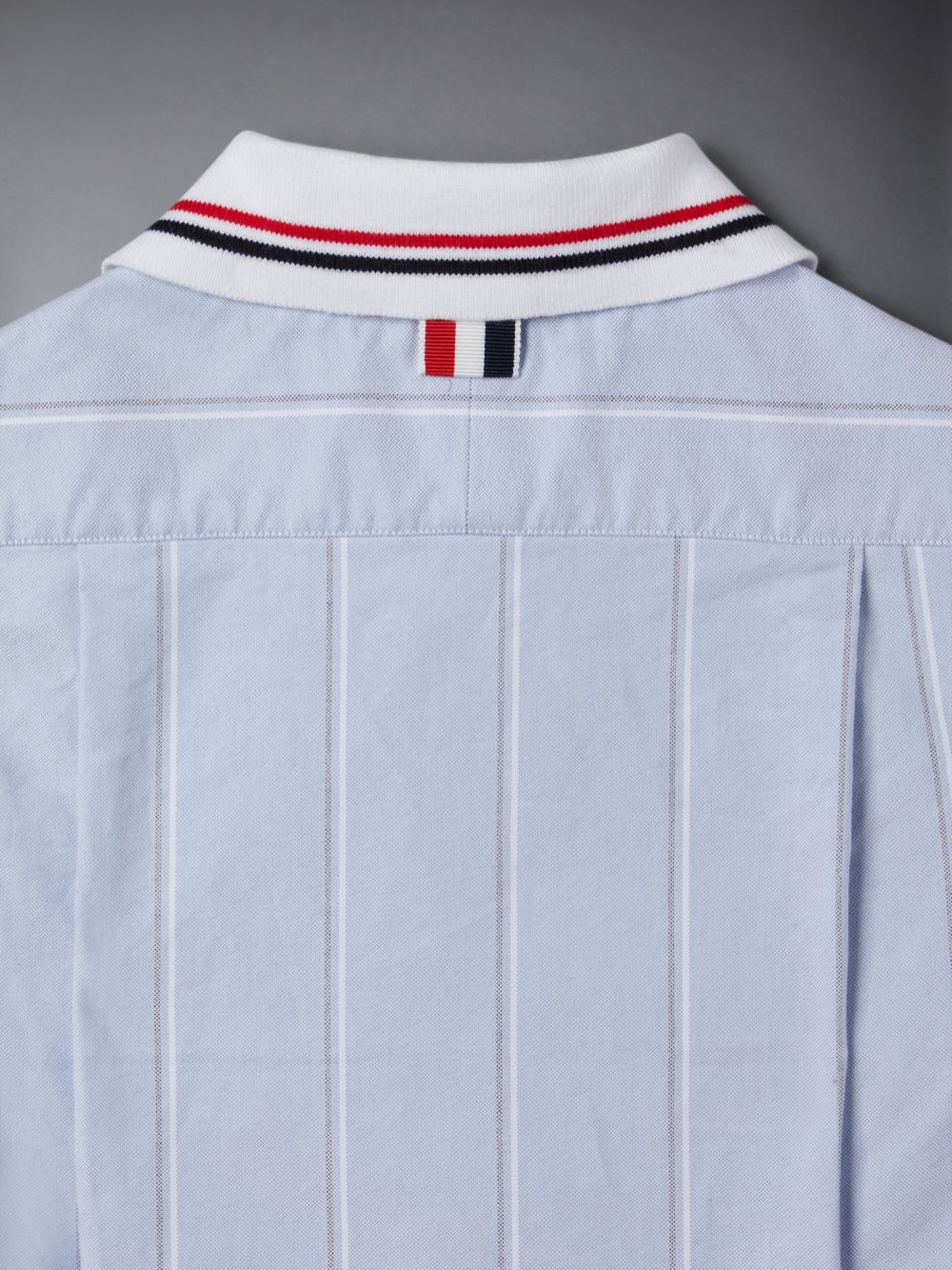 Camisas Thom Browne Stripe Oxford Polo Menino Azuis | TGW15J49560