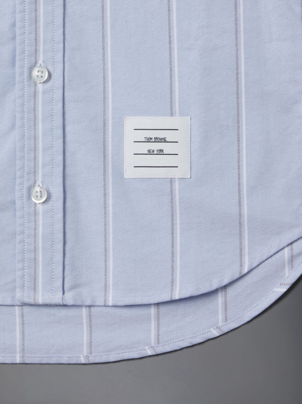 Camisas Thom Browne Stripe Oxford Polo Menino Azuis | TGW15J49560