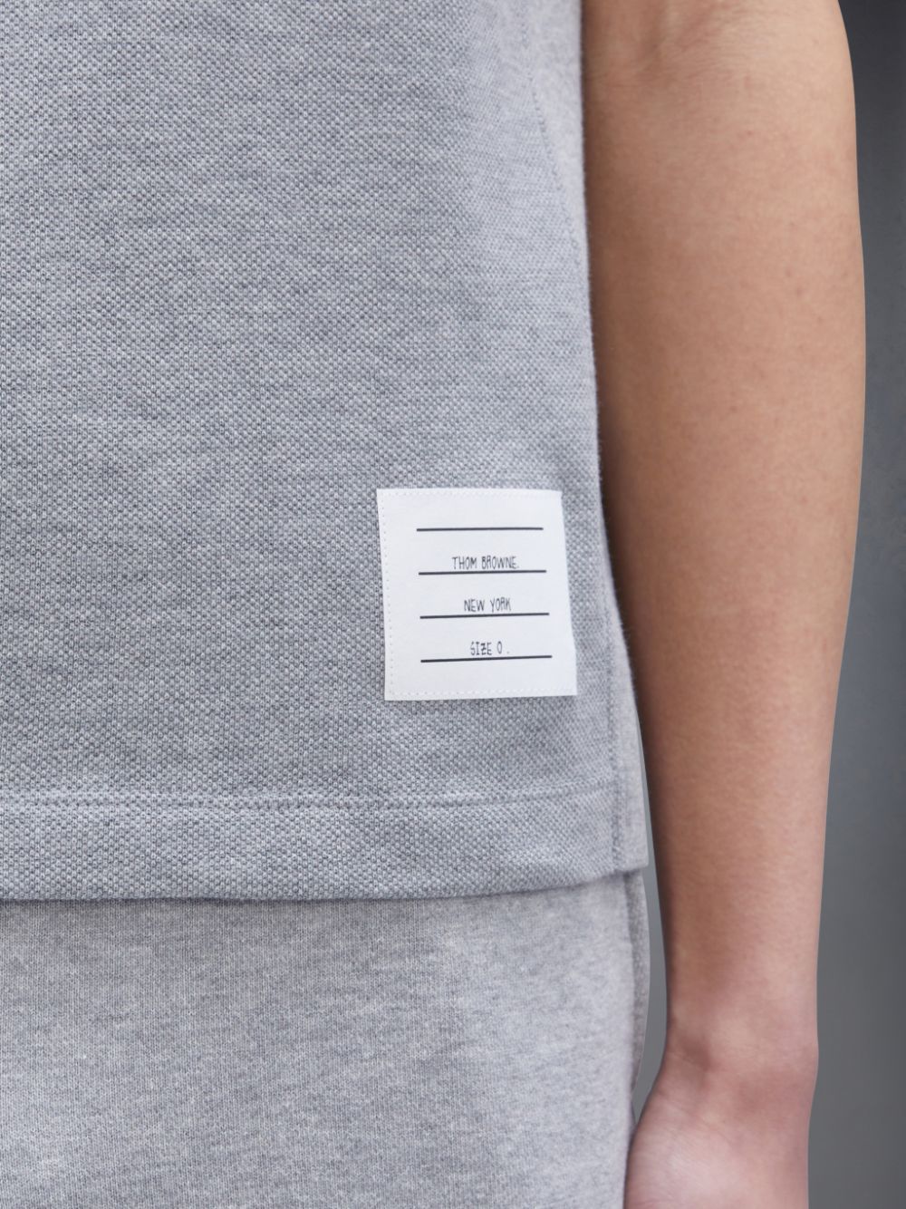 Camiseta Thom Browne CLASSIC PIQUE 4-BAR Masculino Cinzentas | RWD63V95477