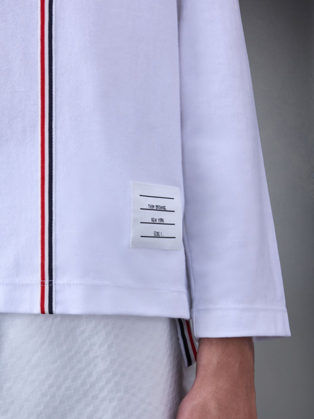 Camiseta Thom Browne Jersey Oversized Masculino Branco | NTV46Q97557