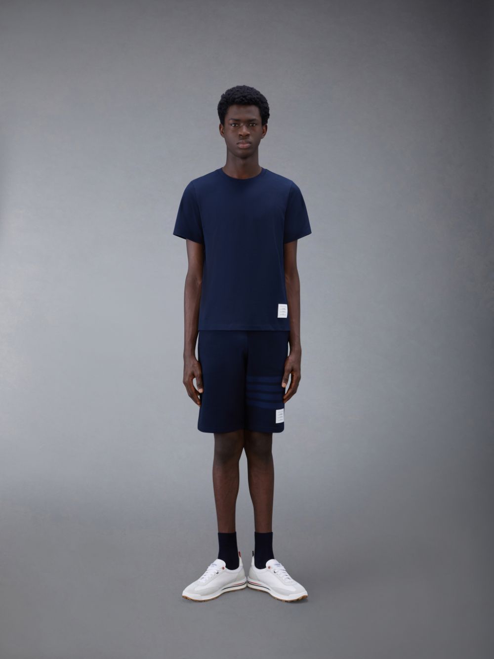 Camiseta Thom Browne Jersey Relaxed Side Slit Masculino Azuis | VBL71K94498