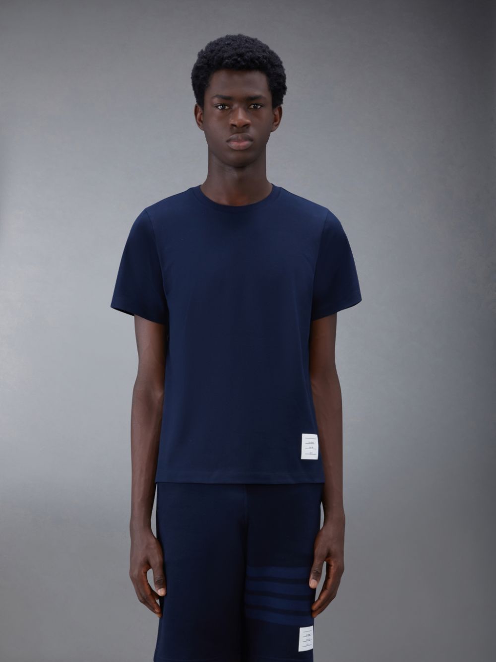 Camiseta Thom Browne Jersey Relaxed Side Slit Masculino Azuis | VBL71K94498