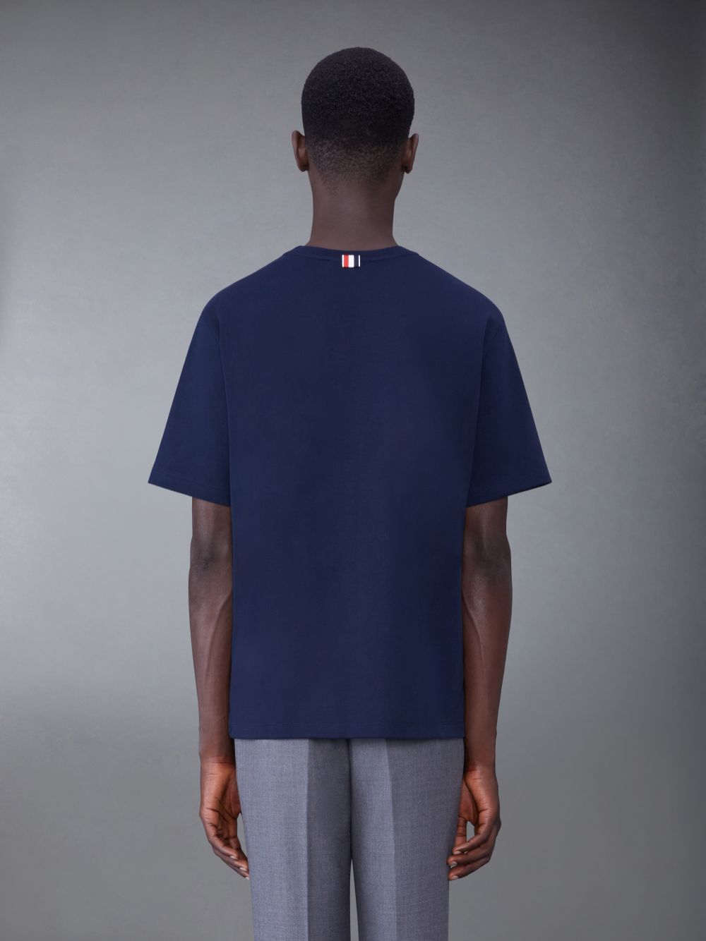 Camiseta Thom Browne Oversized Short Sleeve Pocket Masculino Azuis | WMU89X24306