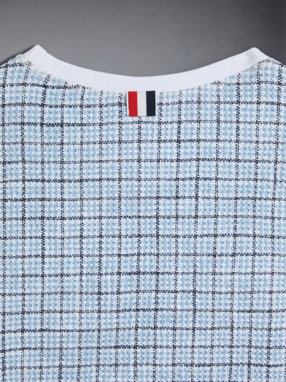 Camiseta Thom Browne Tweed Jersey Boxy Menino Azuis | ZII64S76708
