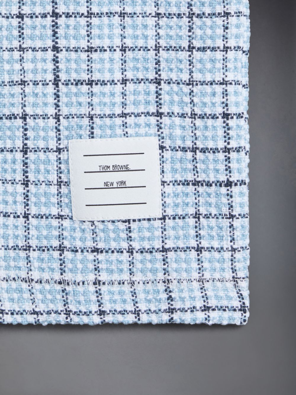 Camiseta Thom Browne Tweed Jersey Boxy Menino Azuis | ZII64S76708