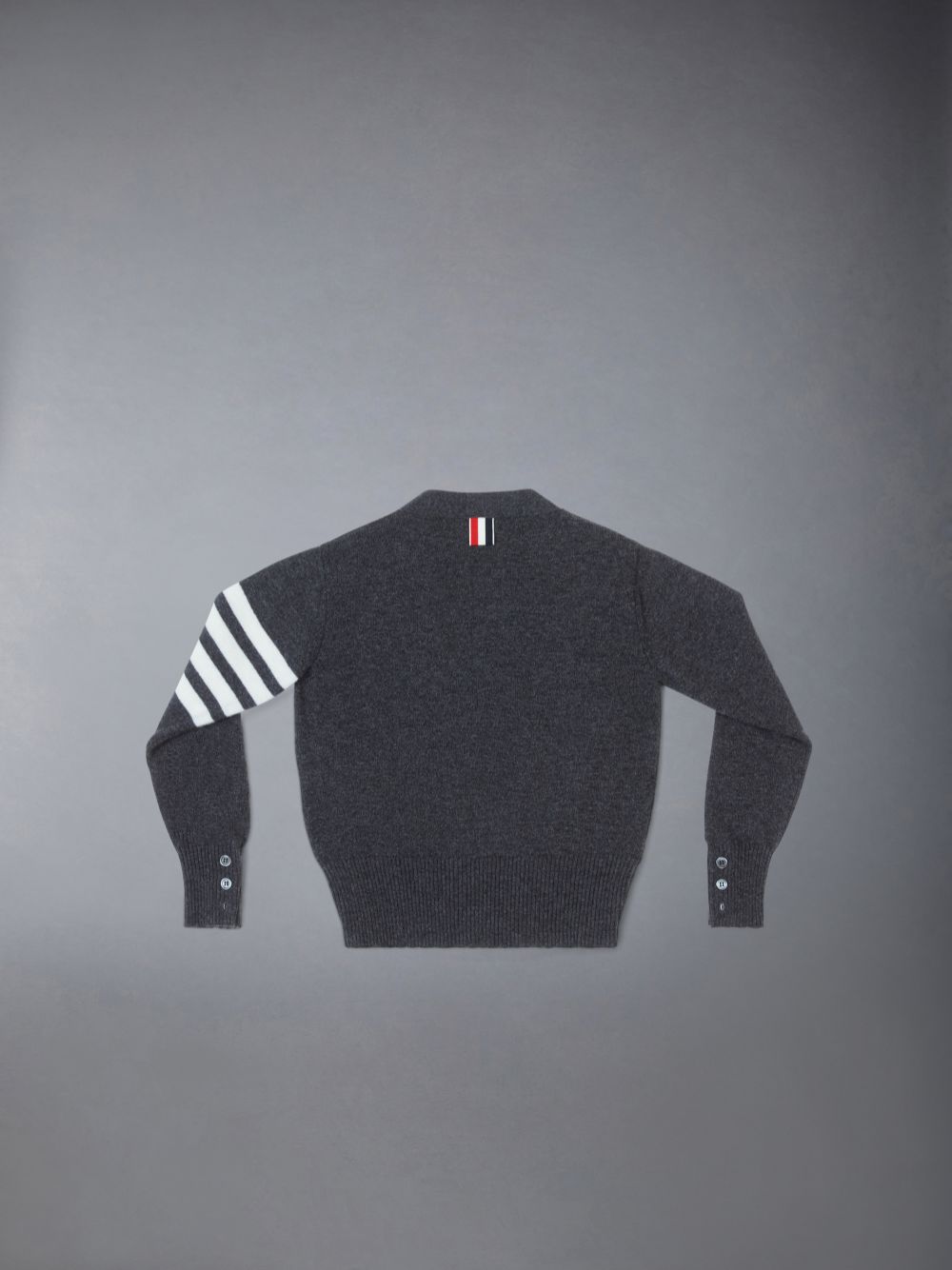 Cardigan Thom Browne Cashmere 4-Bar V-neck Menina Cinzentas | JQH05L70513