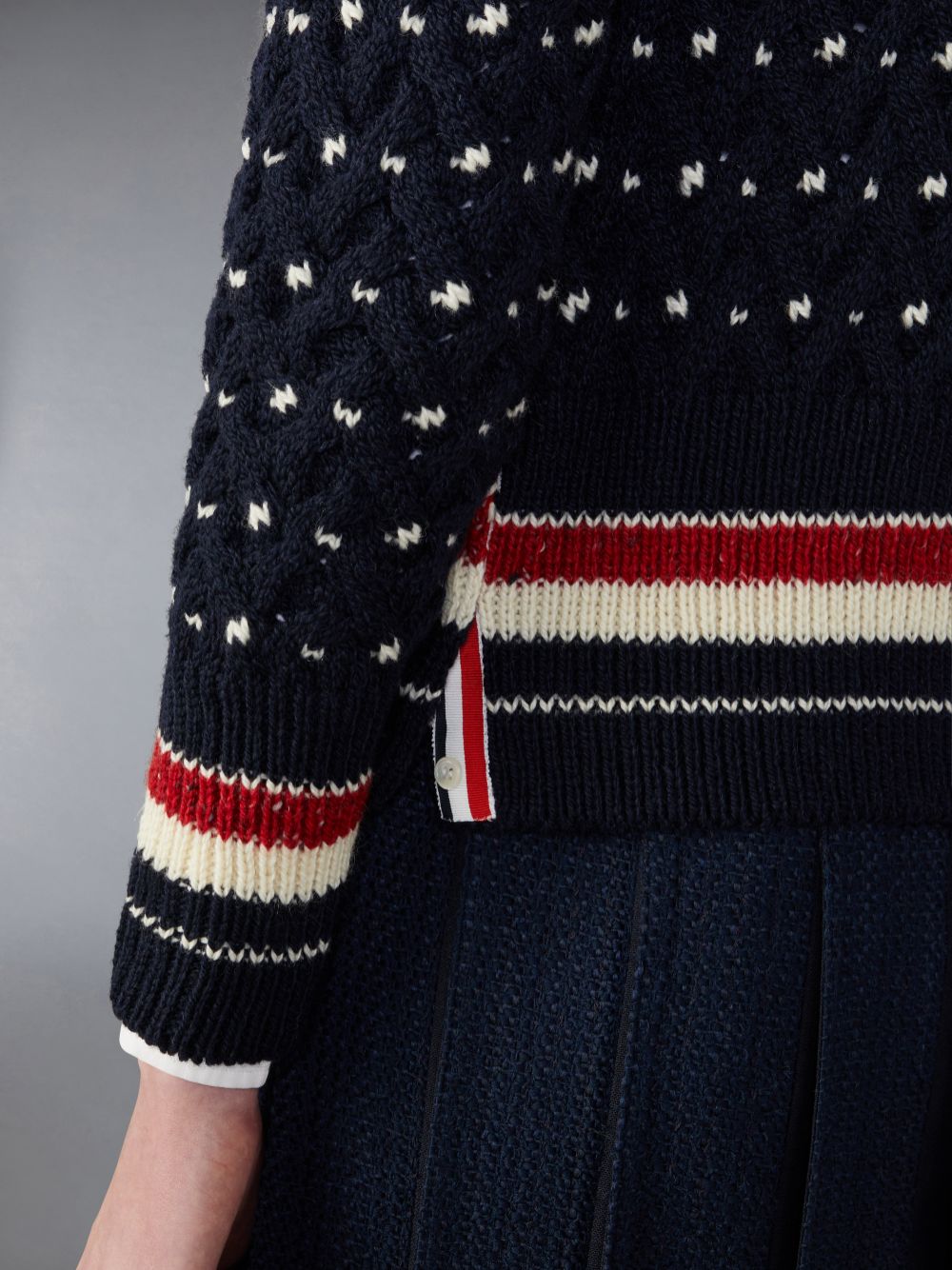 Cardigan Thom Browne Donegal Cable Classic Masculino Azuis | MVU76J10137